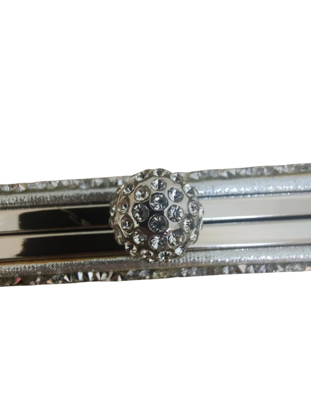 Silver Crystal Evening Clutch - Picture 3 of 7